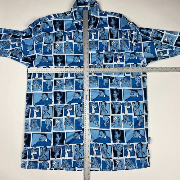 Vintage Fat Albert Platinum Fubu Shirt Mens XL All Over Print Button Front - Picture 7 of 12